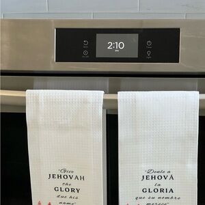 This Kitchen Towel Size: 18” x 28”